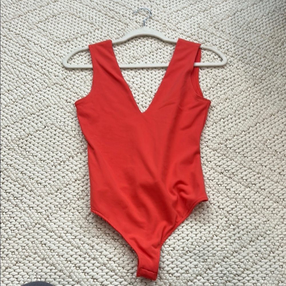 Free People Red Bodysuit